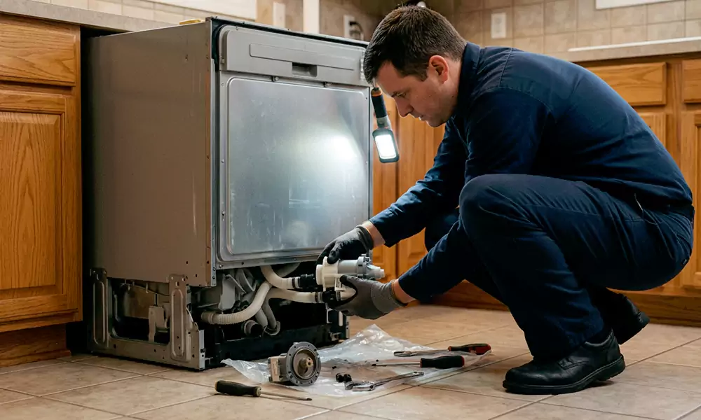 Dishwasher Pump Replacement in Holden, MA