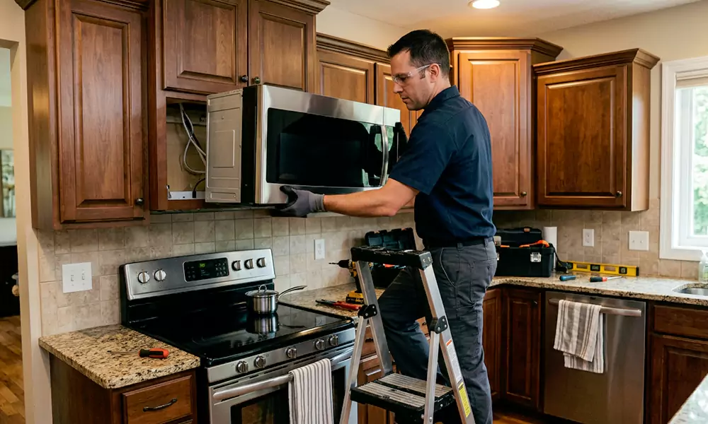 Microwave Installation in Holden, MA